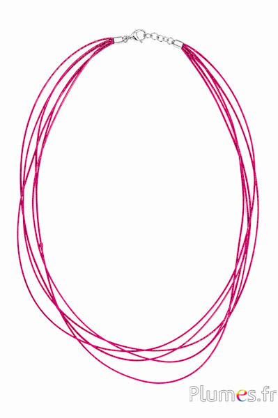 Halsketting - lengte 50 cm - fuchsia